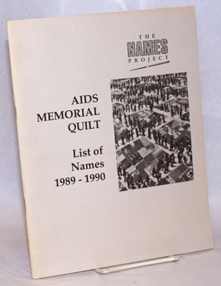 Cat.No: 241699 NAMES Project AIDS Memorial Quilt List of Names: 1989-1990