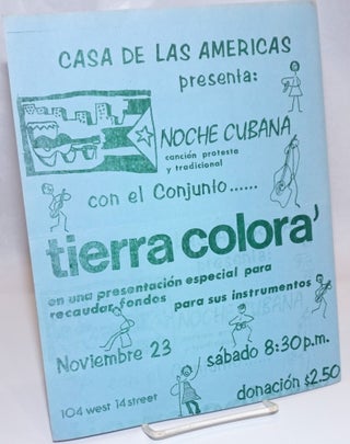 Cat.No: 242249 [Flyer for a night of Cuban music presented by Casa de Las Americas