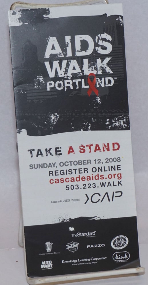 Cat.No: 242591 AIDS Walk Portland: take a stand [brochure] Sunday, October 12
