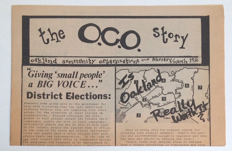 Cat.No: 242811 The OCO Story. February/March 1980. Oakland Community Organizations.