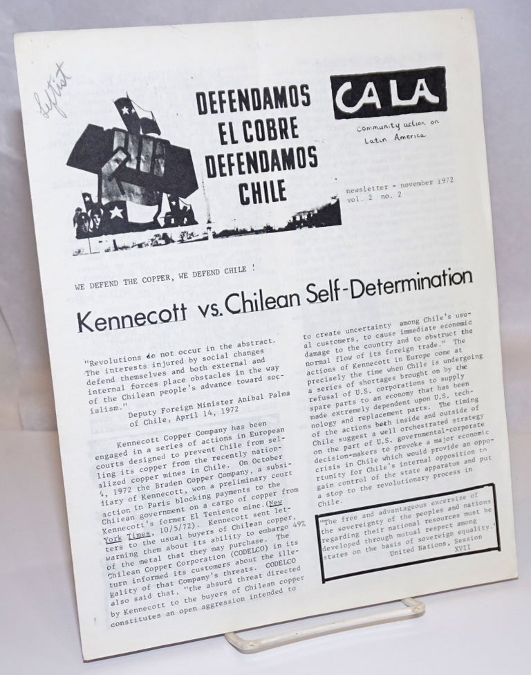 Cat.No: 242828 CALA Newsletter. Vol. 2 No. 2, November 1972