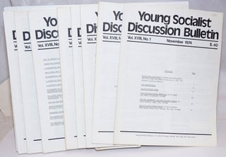 Cat.No: 242844 Young Socialist Discussion Bulletin, Volume 18, No. 1-8. Young Socialist...