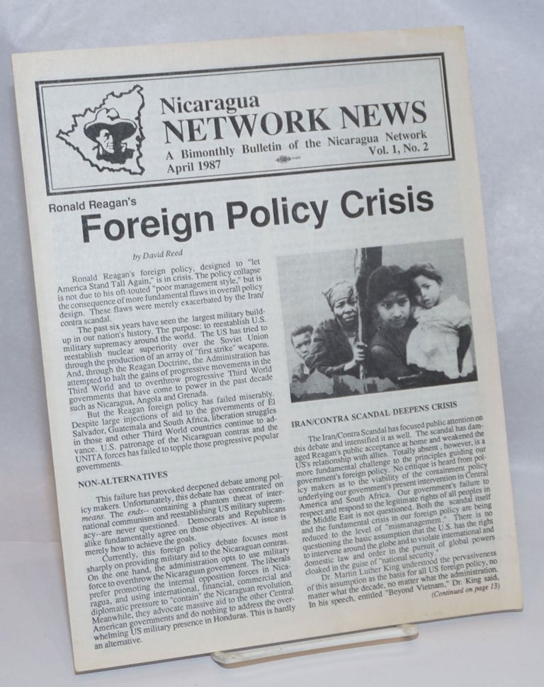 Cat.No: 243385 Nicaragua Network News: A Bimonthly Bulletin of the Nicaragua Network; Vol. 1 No. 2, April 1987