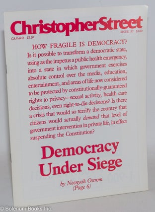 Cat.No: 243562 Christopher Street: vol. 12, #5, July 1989, whole #137; Democracy Under...