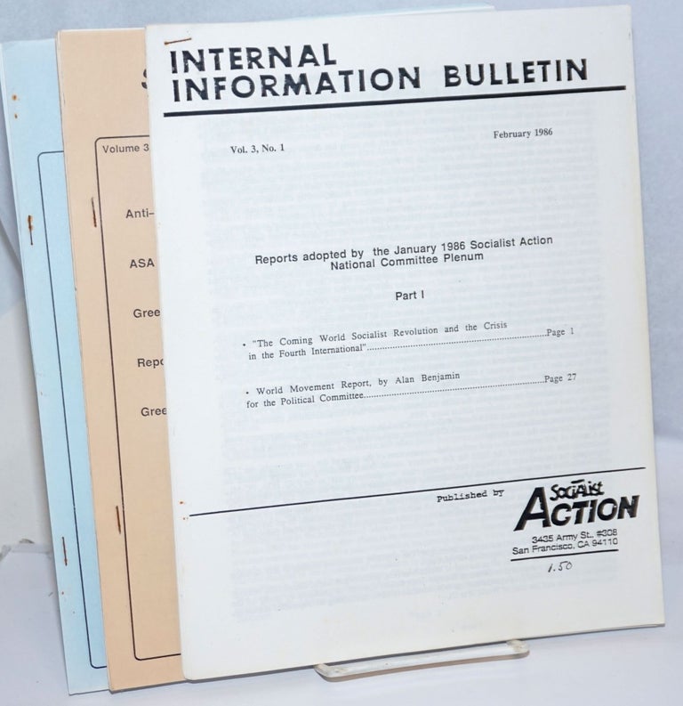 Cat.No: 243593 Socialist Action Internal Information Bulletin [3 issues]. Socialist Action.
