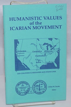 Cat.No: 243671 Humanistic values of the Icarian movement: Proceedings of the Symposium on...