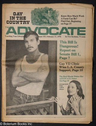 Cat.No: 243770 The Advocate: touching your lifestyle; #183, February 11, 1976 in two...