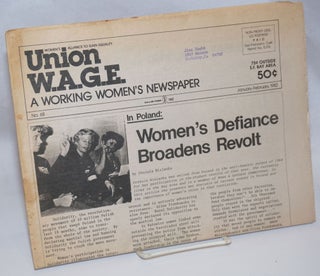 Cat.No: 243890 Union W.A.G.E.: A Working Women's Newspaper Number 68, January-February 1982