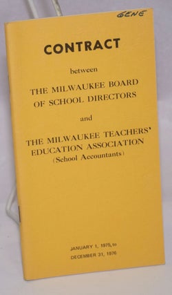Cat.No: 243900 Contract between the Milwaukee Board of School Directors and the Milwaukee...