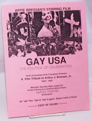 Cat.No: 243904 Artie Bressan's stirring film: Gay USA: the Politics of Celebration...