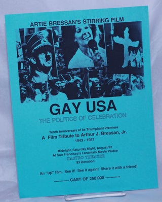 Cat.No: 243905 Artie Bressan's stirring film: Gay USA: the Politics of Celebration...