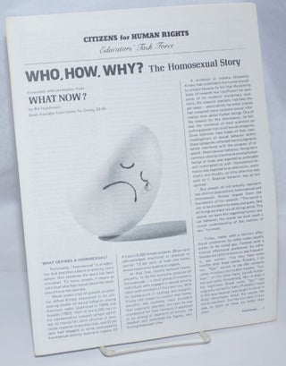 Cat.No: 243908 Who, How, Why? the Homosexual story excerpted with permission from What...