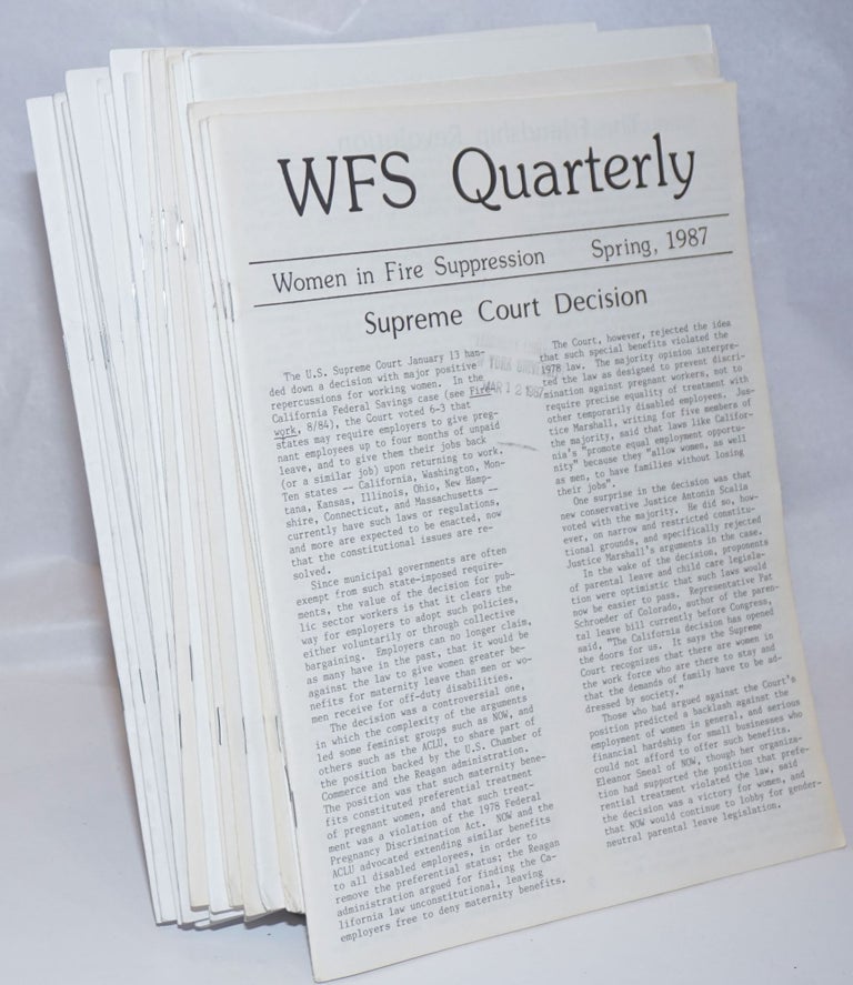 Cat.No: 244293 WFS Quarterly [28 issues]. Terese M. Floren.