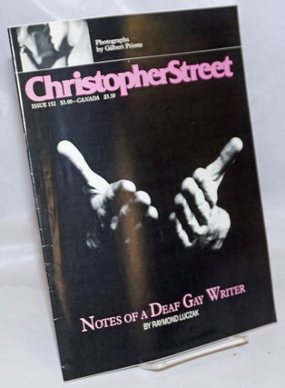 Cat.No: 244371 Christopher Street: vol. 13, #8, October 1990, whole #152; Notes of a Deaf...