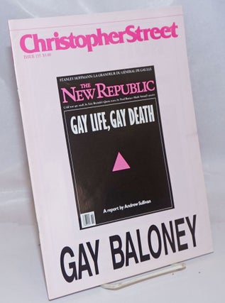 Cat.No: 244377 Christopher Street: vol. 13, #11, January 1991, whole #155; Gay Baloney....
