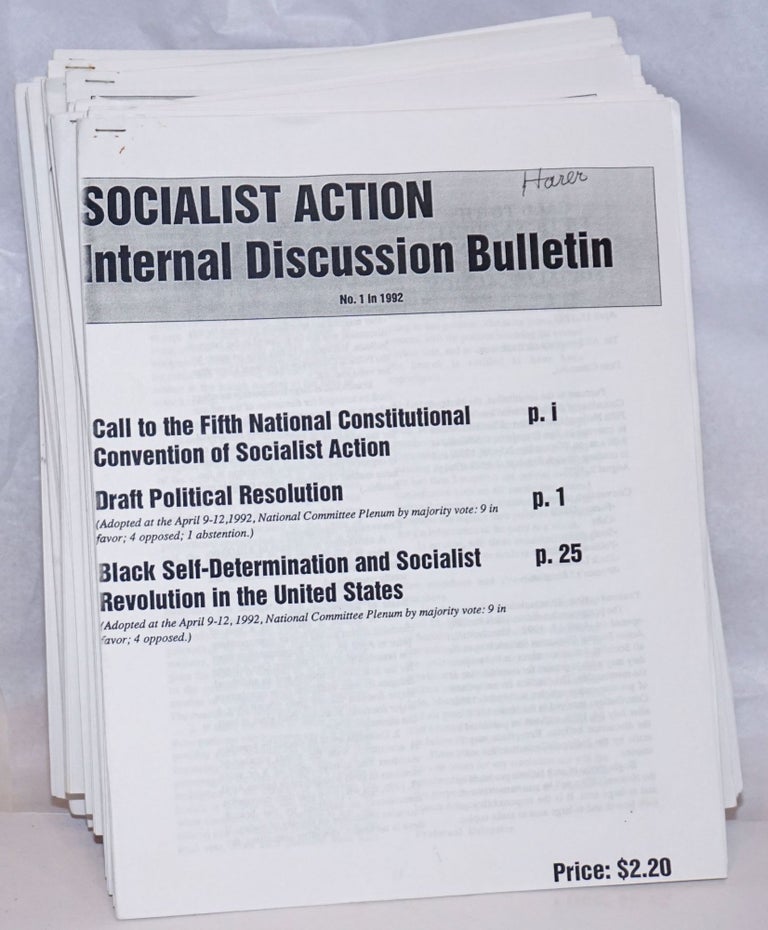 Cat.No: 244544 Socialist Action Internal Discussion Bulletin. [25 issues]. Socialist Action.
