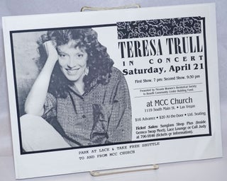 Cat.No: 244684 Teresa Trull in Concert [handbill] Saturday, April 21 at MCC Church. S....