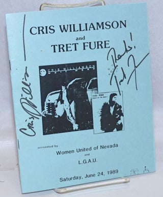 Cat.No: 244685 Cris Williamson and Tret Fure presented by Women United of Nevada and...