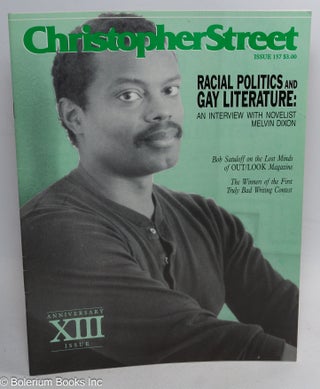 Cat.No: 244733 Christopher Street: vol. 14, #1, March 1991, whole #157; Racial Politics...