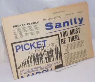 Cat.No: 244755 Sanity: The Voice of CND; February 1967. Campaign for Nuclear Disarmament