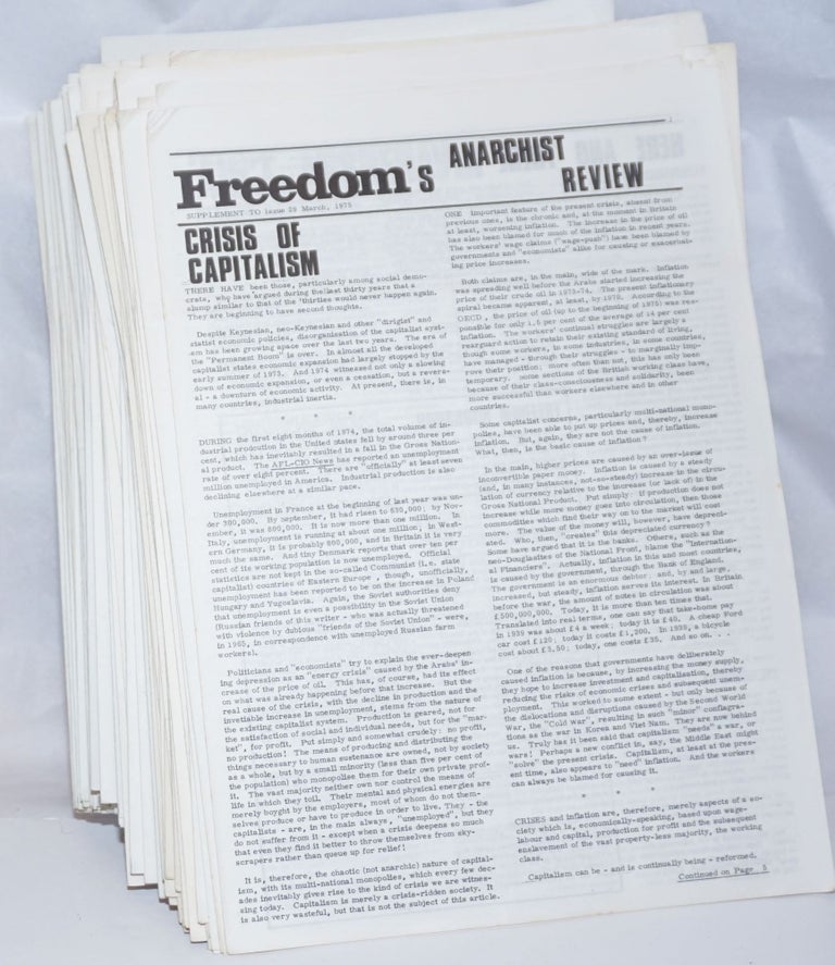 Cat.No: 244757 Freedom's Anarchist Review / Freedom: Anarchist Review [133 issues]