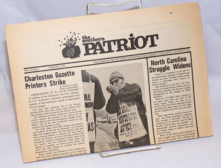 Cat.No: 244766 The Southern Patriot. Vol. 30 no. 1 (January, 1972). Southern Conference Educational Fund.