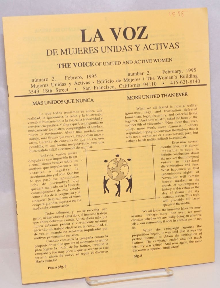 Cat.No: 244960 La Voz de Mujeres Unidas y Activas / The Voice of United and Active Women; Numbero 2, Febrero 1995