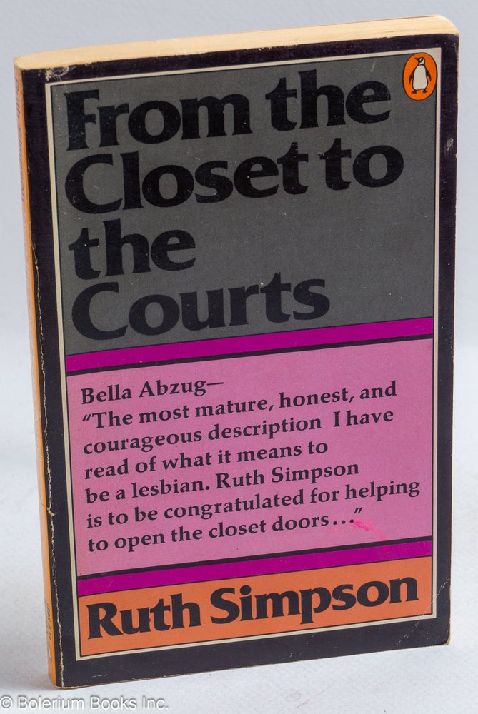 Cat.No: 245070 From the Closet to the Courts. Ruth Simpson.