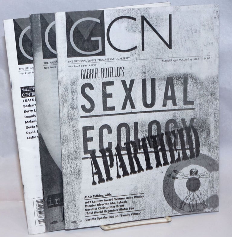 Cat.No: 245148 GCN: The National queer progressive quarterly: [aka Gay Community News] vol. 23, nos. 1-4, 1997/98. Marla Erlien, Barbara Smith Craig Lucas, Dennis Poplin.