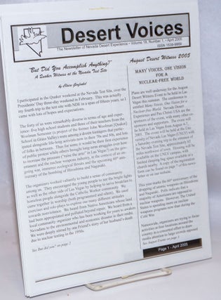 Cat.No: 245251 Desert voices: the newsletter of Nevada Desert Experience [two issues