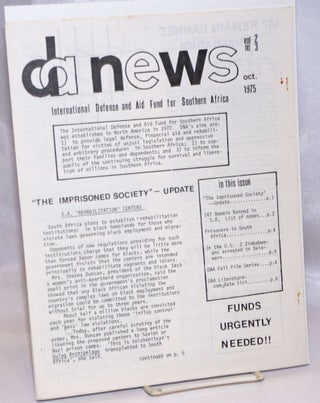 Cat.No: 245255 DA News. Vol. 2 no. 3 (Oct. 1975