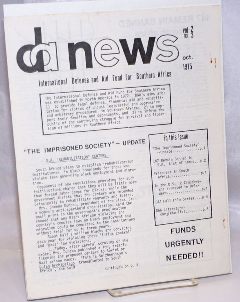 Cat.No: 245255 DA News. Vol. 2 no. 3 (Oct. 1975)