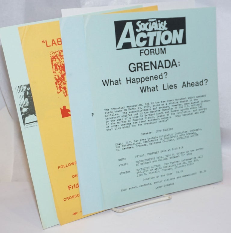 Cat.No: 245273 [Five leaflets announcing events in Chicago]. Socialist Action.