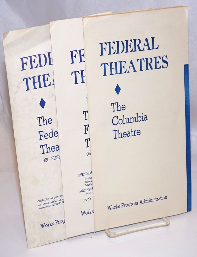 Cat.No: 245278 Federal Theatres programs [3 programs]