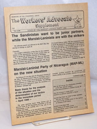 Cat.No: 245306 The Workers' Advocate Supplement: Voice of the Marxist Leninist Party,...