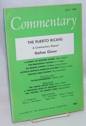 Cat.No: 245352 Commentary: vol. 36, #1, July, 1963: The Puerto Ricans; a Commentary...