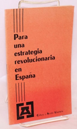 Cat.No: 24548 Para una estrategia revolucionaria en España. Federación...