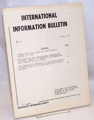 Cat.No: 245525 International information bulletin, no. 2, January 1971. Fourth International