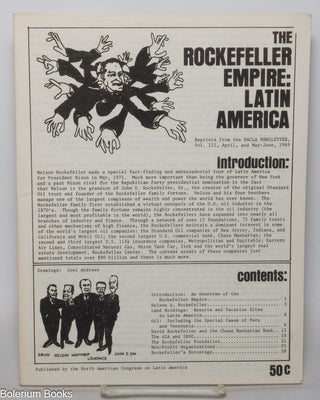 Cat.No: 245567 The Rockefeller Empire: Latin America. Reprints from the NACLA Newsletter,...