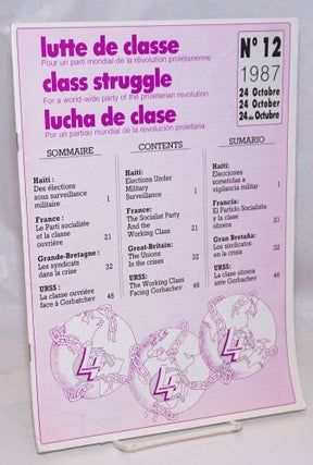 Cat.No: 245689 Lutte de classe/ Class struggle/ Lucha de clase. No. 12, 24 October 1987