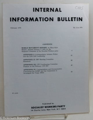 Cat.No: 245889 Internal Information Bulletin, no. 2 in 1976, February 1976. Socialist...