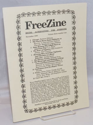 Cat.No: 246248 FreeZine: social alternatives for everyone; vol. 3, no. 1 (November 1990)....