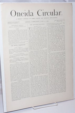 Cat.No: 246319 Oneida circular, a weekly journal of home, science and general...