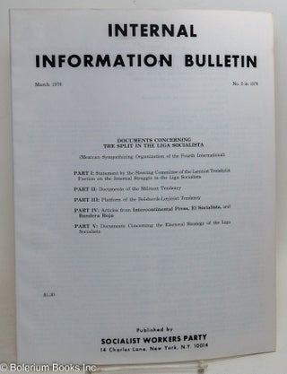 Cat.No: 246437 Internal Information Bulletin, no. 3 in 1976, March 1976. Socialist...