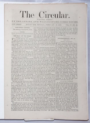Cat.No: 247080 The Circular: Published Weekly by the Oneida and Wallingford Communities;...