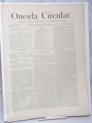 Cat.No: 247099 Oneida Circular: A Weekly Journal of Home Science and General...