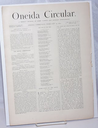 Cat.No: 247253 Oneida Circular: A Weekly Journal of Home Science and General...