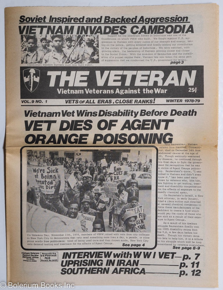 Cat.No: 247310 The Veteran. Vol. 9 no. 1 (Winter 1978-79). Vietnam Veterans Against the War.