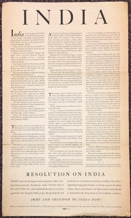 Cat.No: 247551 India [Broadside calling for independence and arms to India to fight...