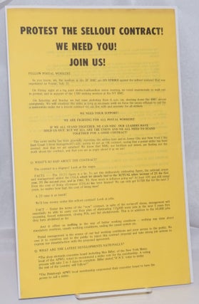 Cat.No: 247995 Protest the sellout contract! We need you! Join us! [handbill